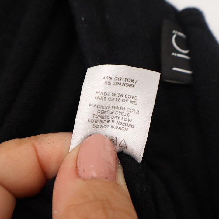 Lici Fit Womens Black Cotton Spandex Jogger Sweatpants Size Large Made in LA