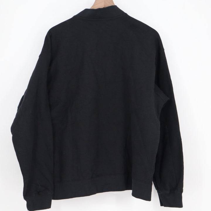 American Giant Bomber Jacket Mens Large Black Full Zip Cotton Fleece Outdoor