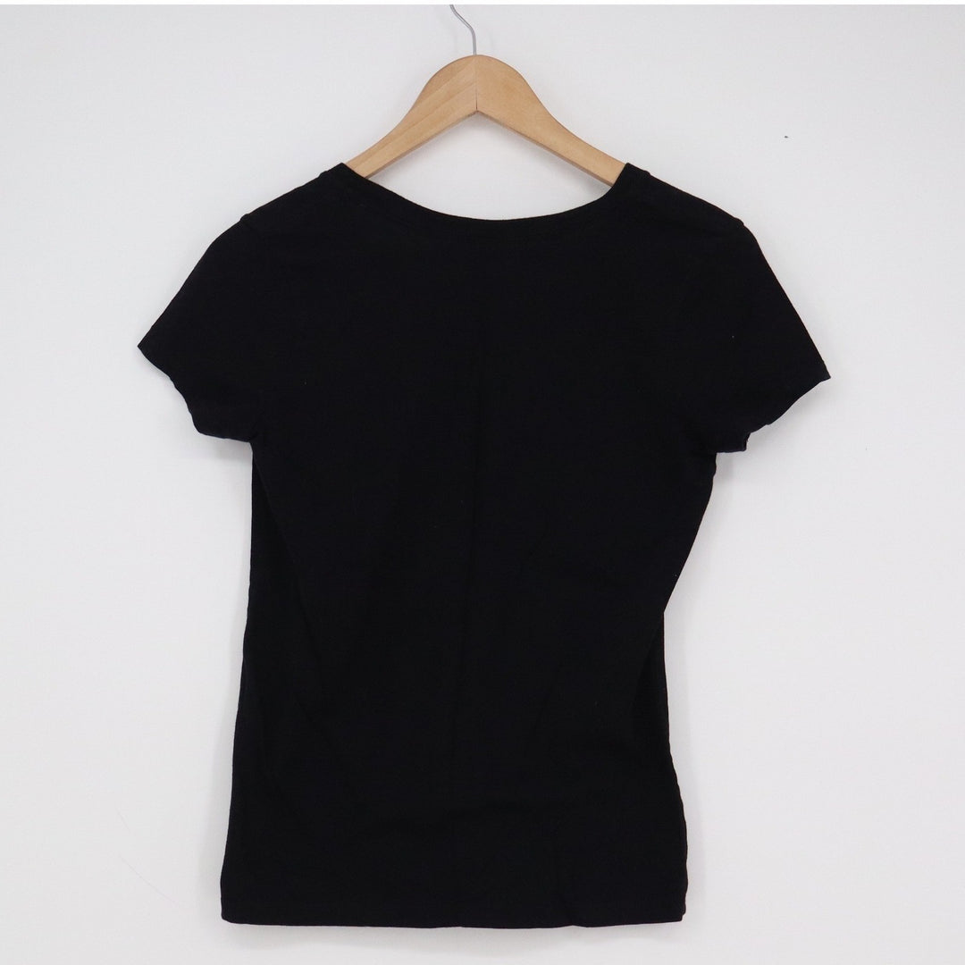 Old Navy Womens Black St Patricks Day Irish I Was Drunk Graphic V-Neck Tee S