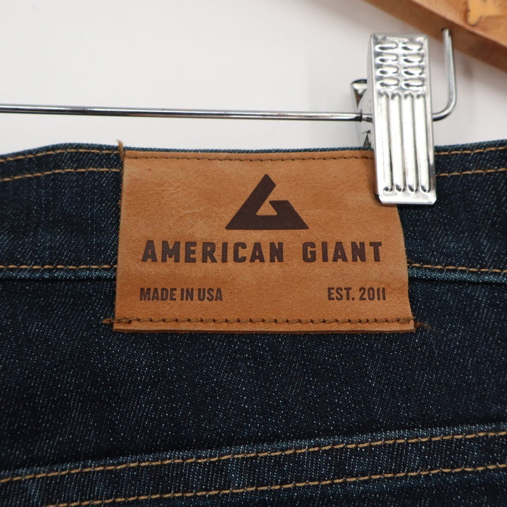 American Giant Dakota Jeans Mens 34x30 Blue Denim Preppy Cotton Straight Leg