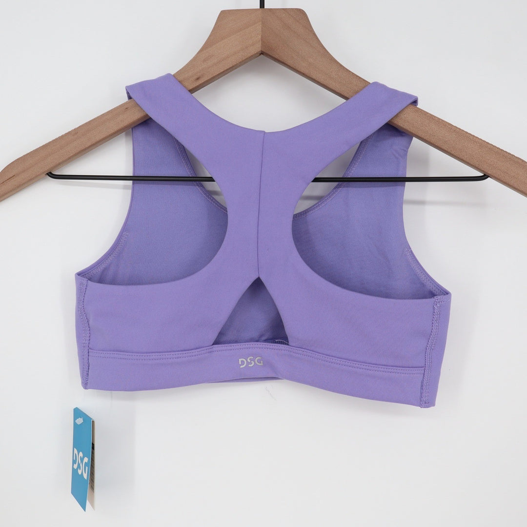 DSG Girls Momentum Sports Bra Frozen Purple Size M 10-12 NWT