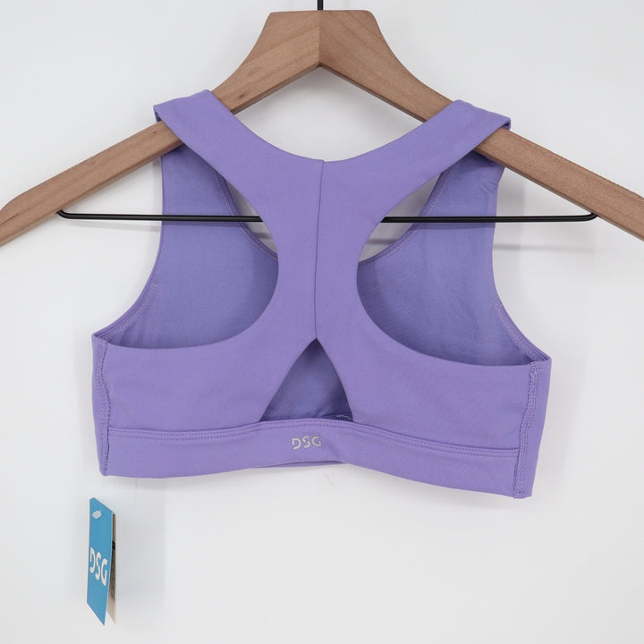 DSG Girls Momentum Sports Bra Frozen Purple Size M 10-12 NWT