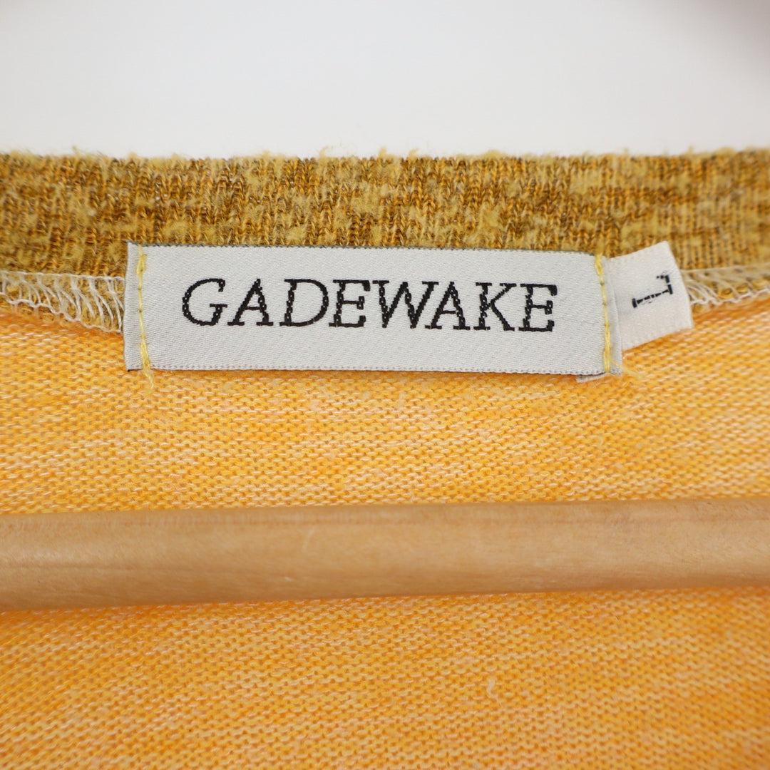 Gadewake Yellow Marled Pullover Sweater Long Sleeve Pocketed Crew Neck Large