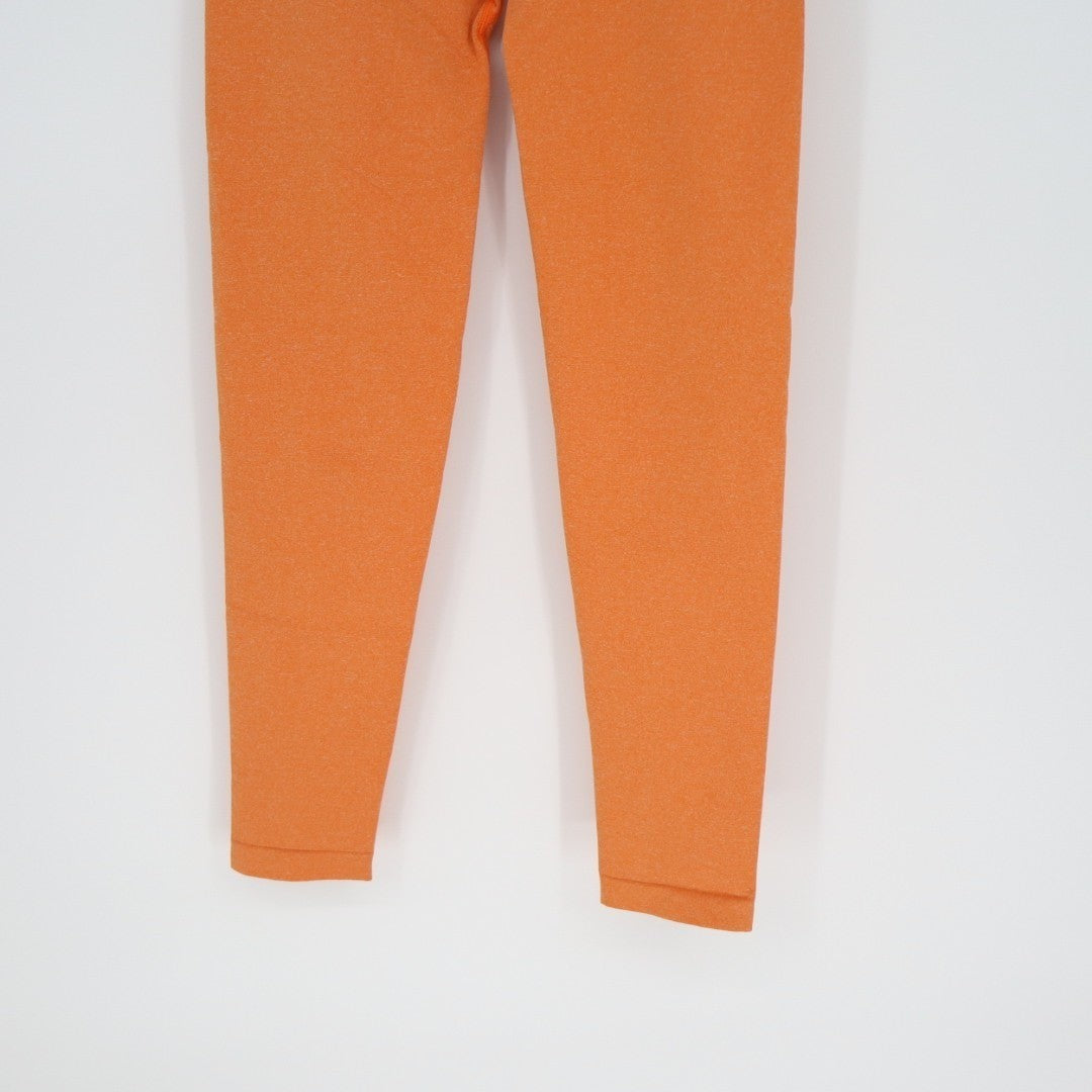 NVGTN Seamless Contour Leggings Womens Small Orange Stretch High Waist Skinny