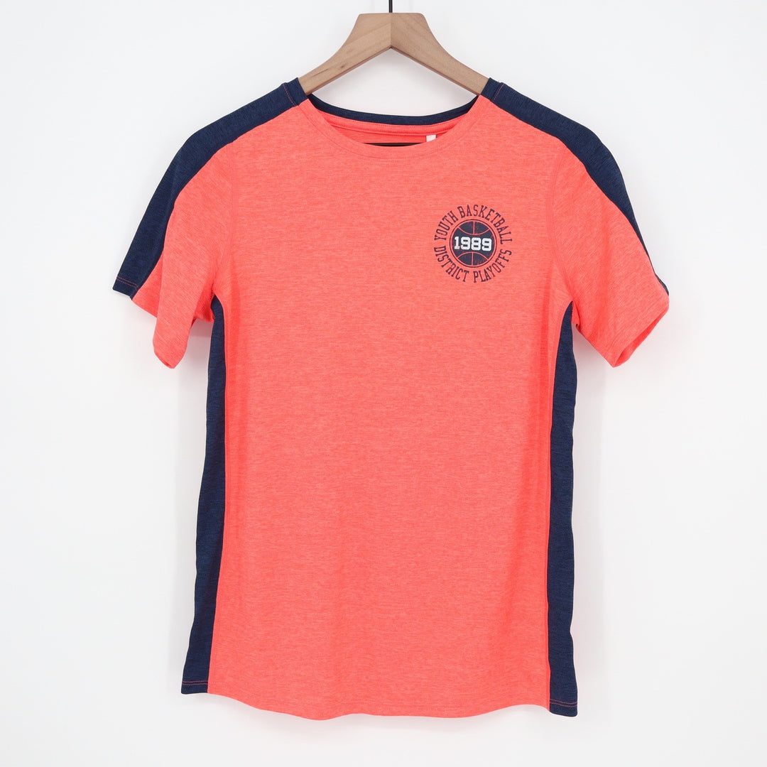 DSG Boys XL 18 Pieced Graphic Movement Tee Cabana Coral Basketball 1989 Shirt