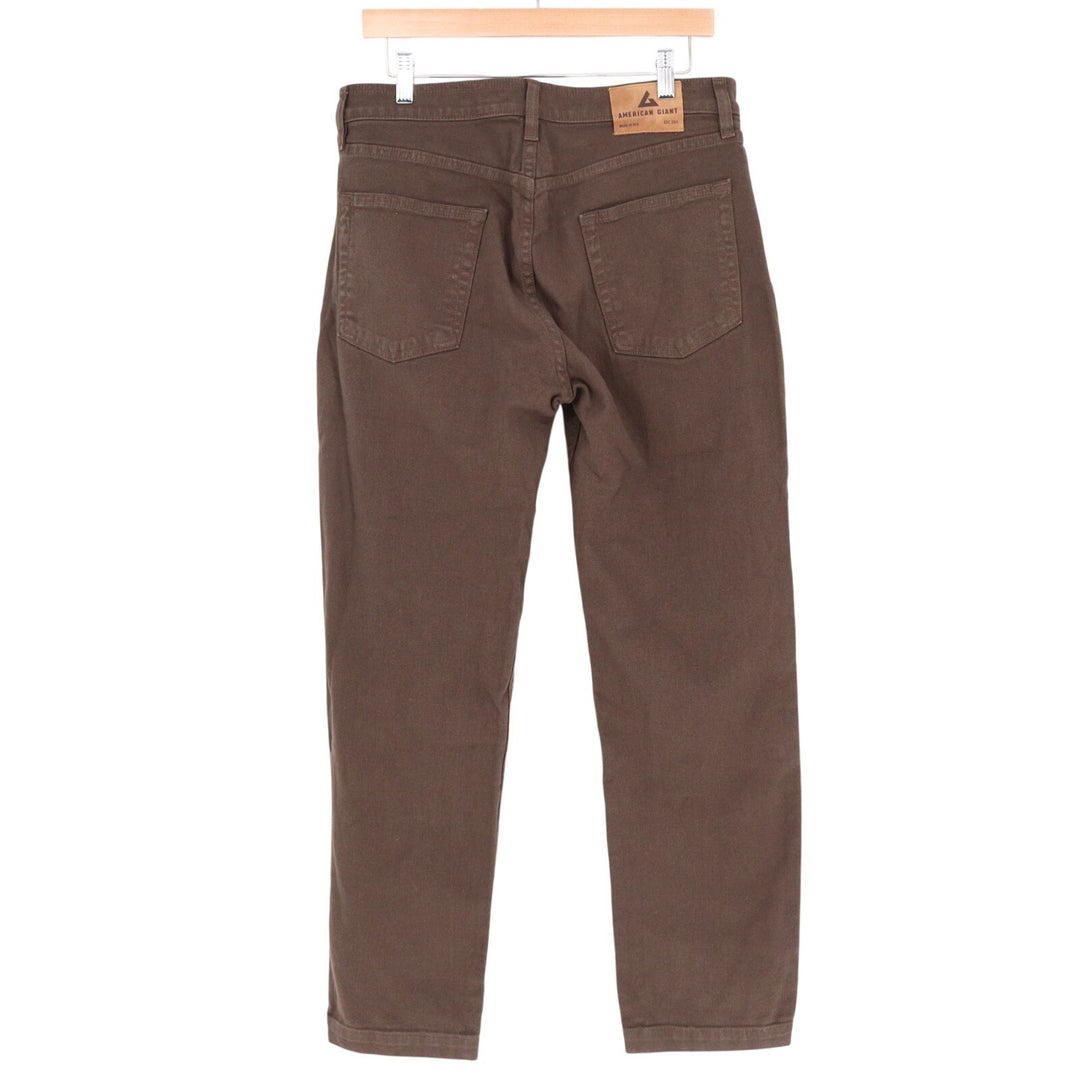 American Giant Roughneck Pants Men 32x30 Brown Cotton Stretch 5-Pockets Straight