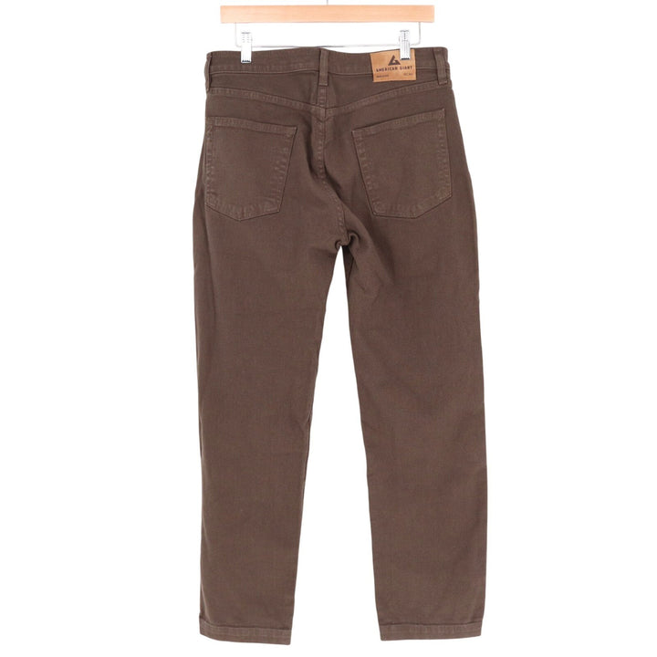 American Giant Roughneck Pants Men 32x30 Brown Cotton Stretch 5-Pockets Straight