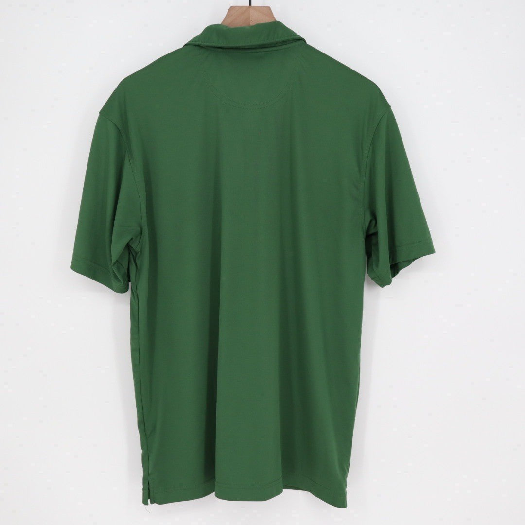 CLIQUE Golf Polo Shirt Green Short Sleeve Embroidered Rivercrest Size L