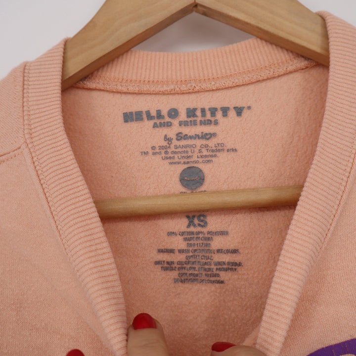 Sanrio Hello Kitty and Friends Kindness Matters Peach Sweatshirt XS Kuromi 2024