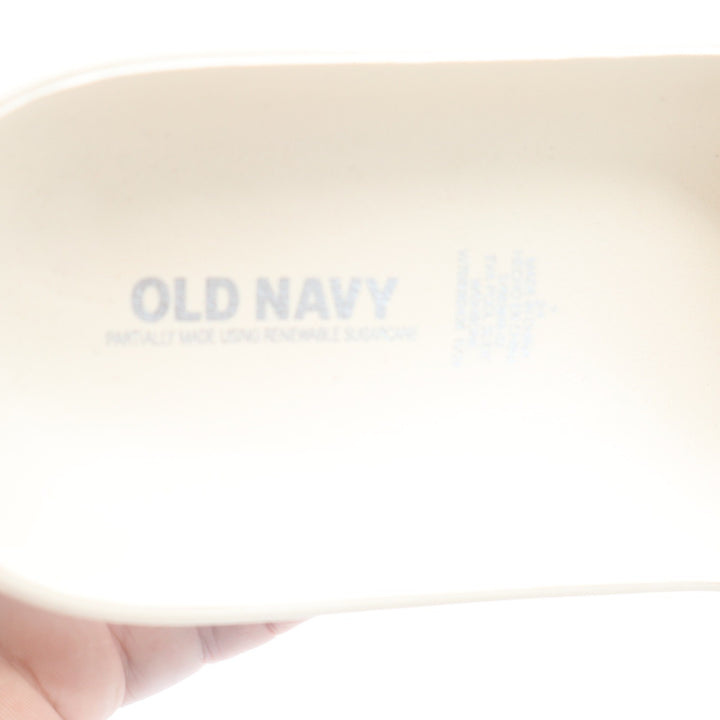 Old Navy Cream Platform Slide Sandals Women Size 7 Lug Sole Foam