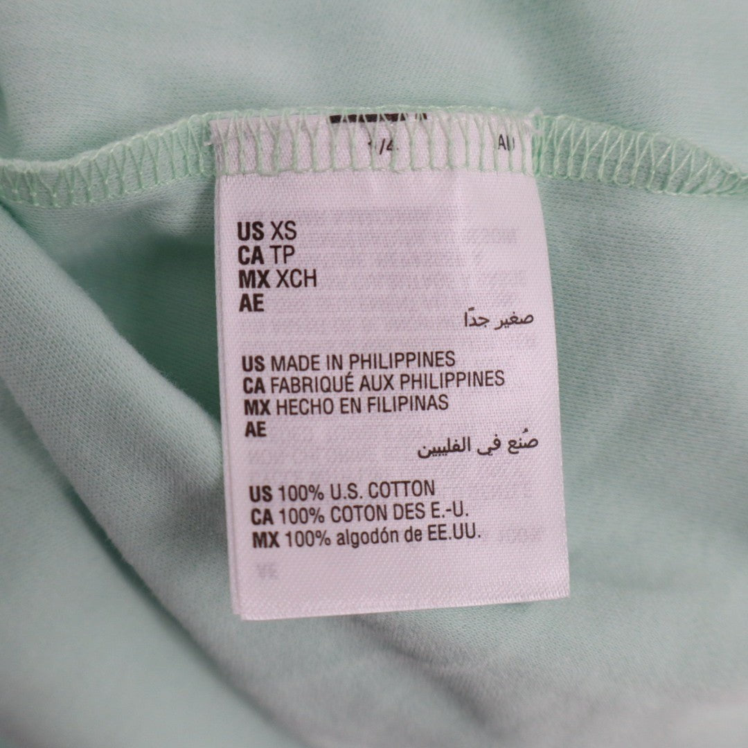 Charter Club Intimates Pajama Shirt Womens XS Green Lapel Collar Short Sleeve