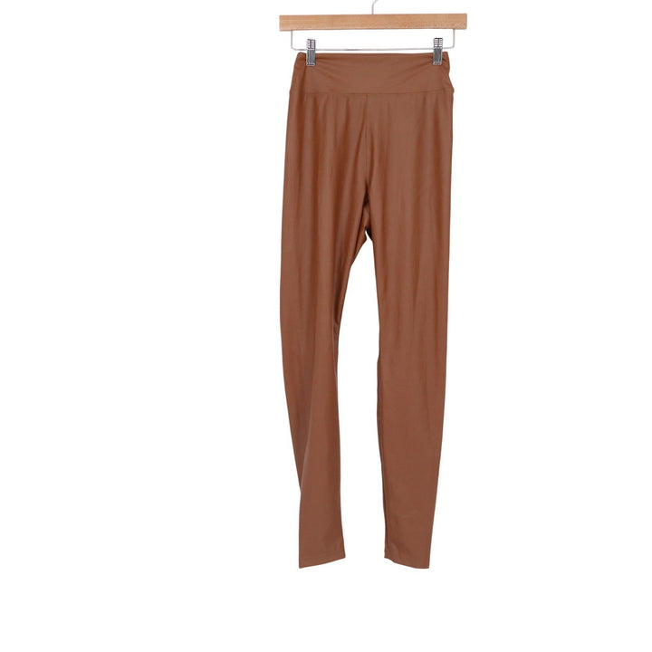 OFFLINE by Aerie Real Luxe Brown Faux Leather High Rise Leggings M