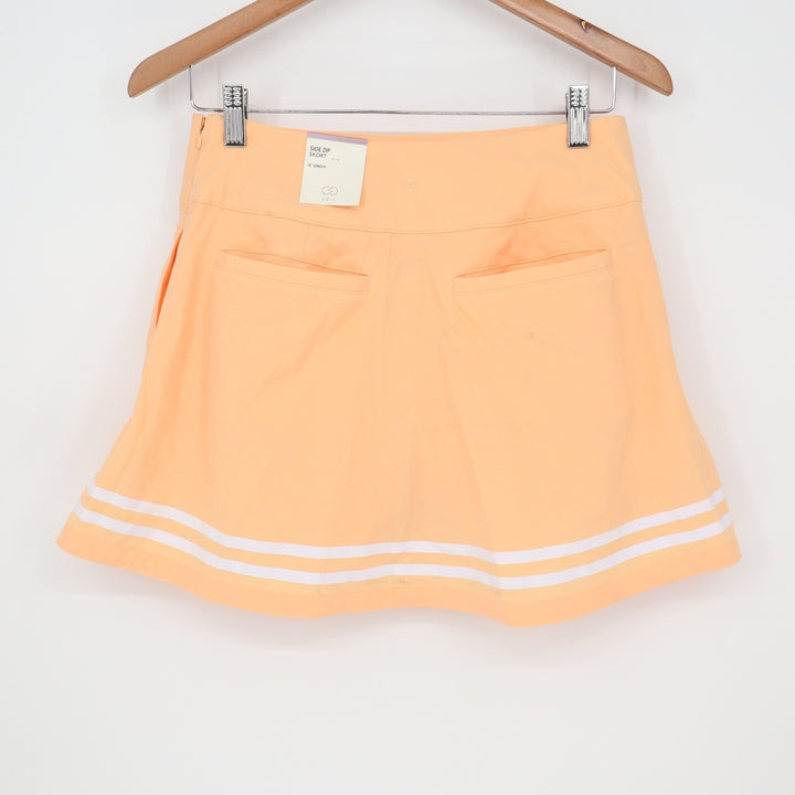 Calia Womens TrueLight Golf Skort Peach Sherbet Orange Striped Size 4