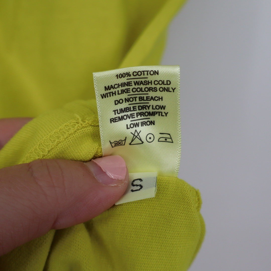 AMERICAN GIANTS Mens S Pocket Tee Shirt Yellow Cotton Made USA Casual Basic