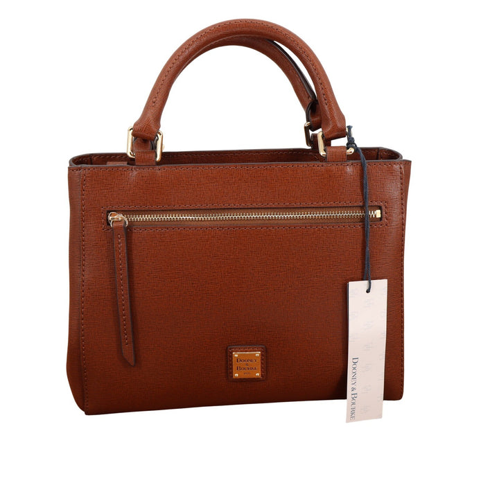 Dooney & Bourke Small Zip Satchel Amber Saffiano Leather Handbag