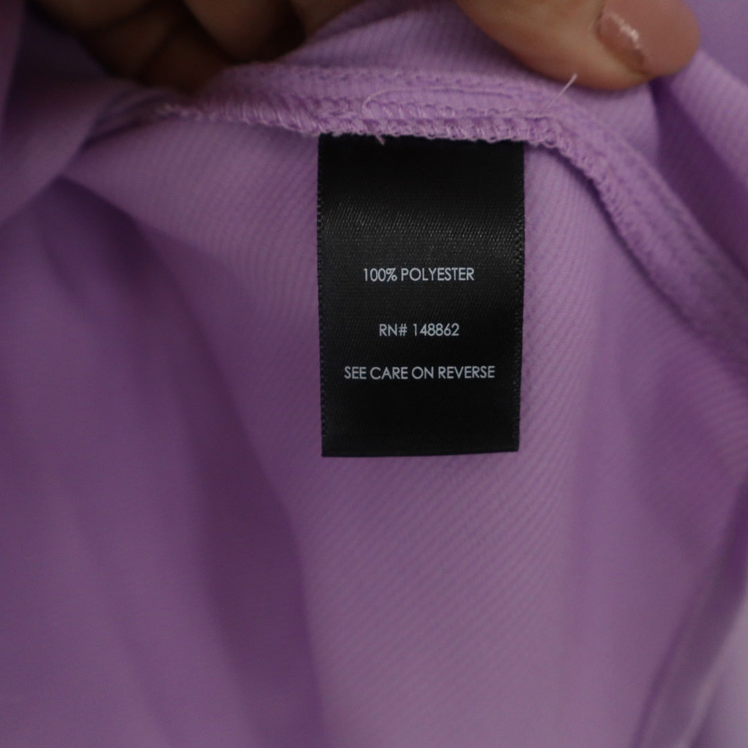 Torrid Lilac Purple Tie Neck Keyhole Long Sleeve Blouse Size 0