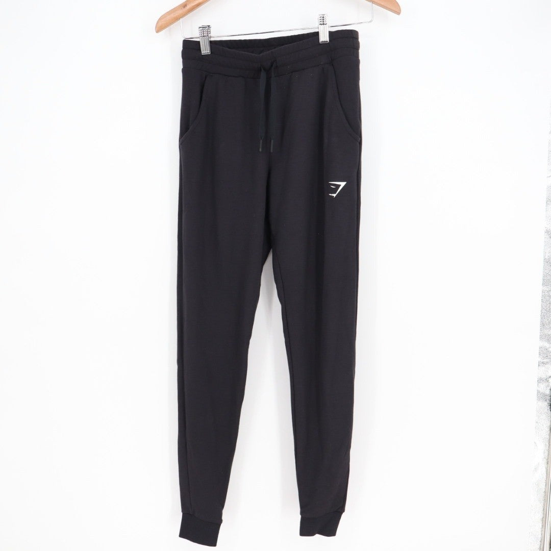 Gymshark Black Joggers Sweatpants Logo XS Made in MauritiusAthletic Casual