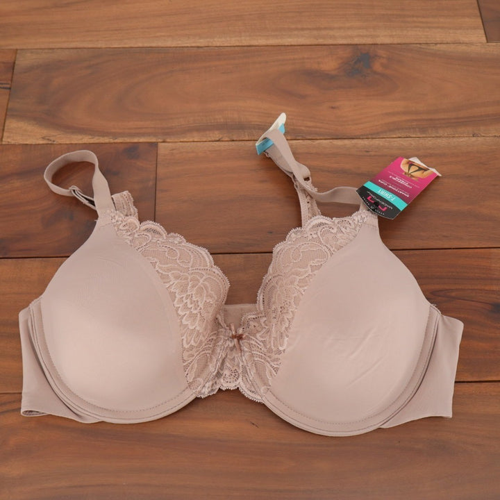 Maidenform Comfort Devotion T-Shirt Bra Womens 38C Blush Lace Trim Underwire