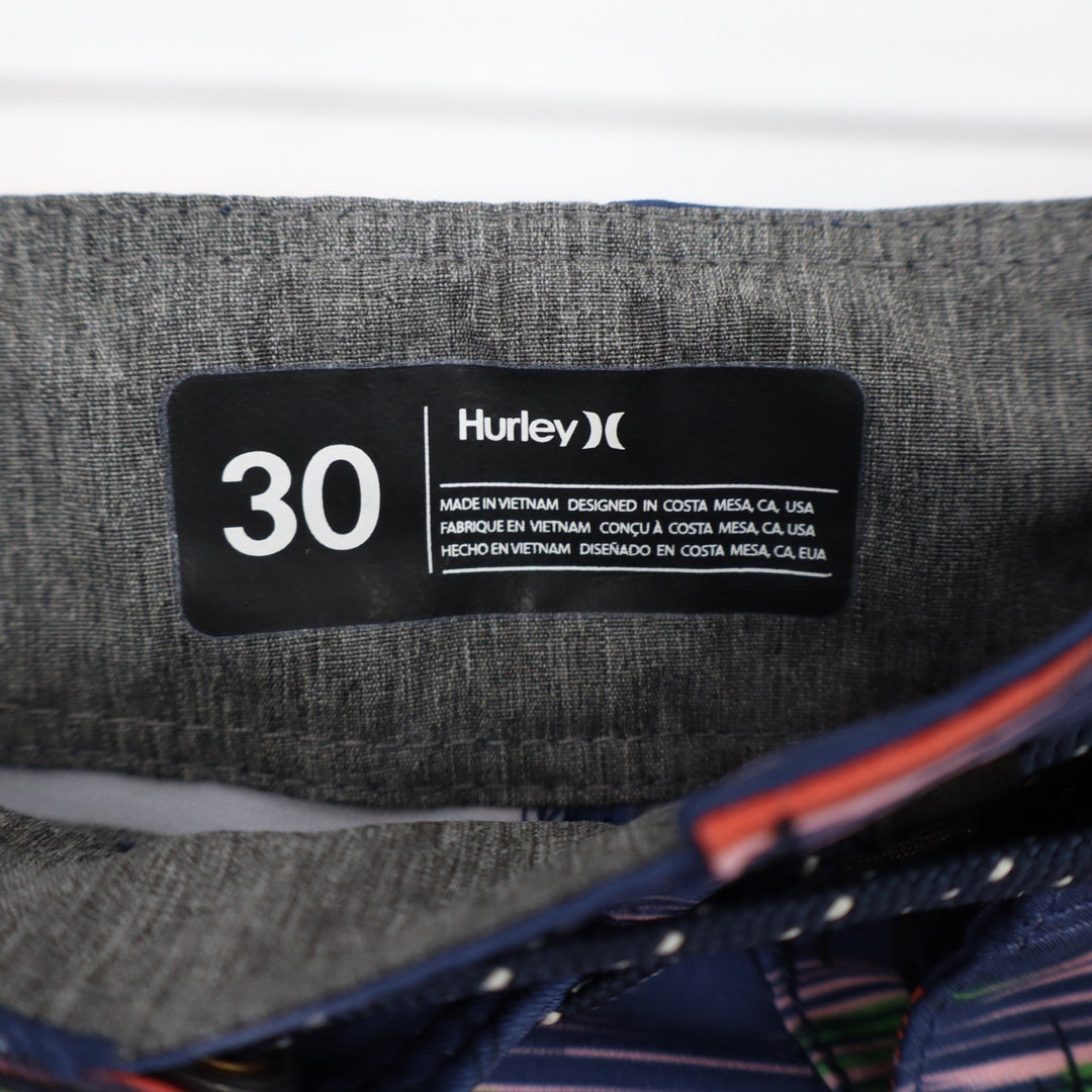 Hurley Phantom Eco Weekender 20 Mens Board Shorts Size 30 Tropical Sunset Navy