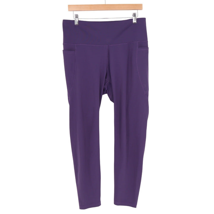 Old Navy Active Elevate Go-Dry Purple High Waisted Side Pocket Leggings Large