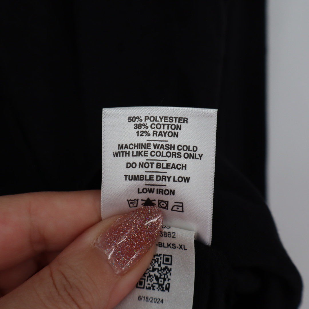 American Giant Women's Lightweight Full Zip Hoodie Black XL Made in USA