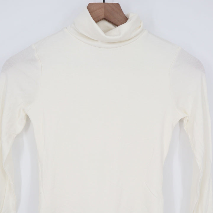 Naked Wardrobe Cream Turtleneck Long Sleeve Thong Bodysuit Mens Small