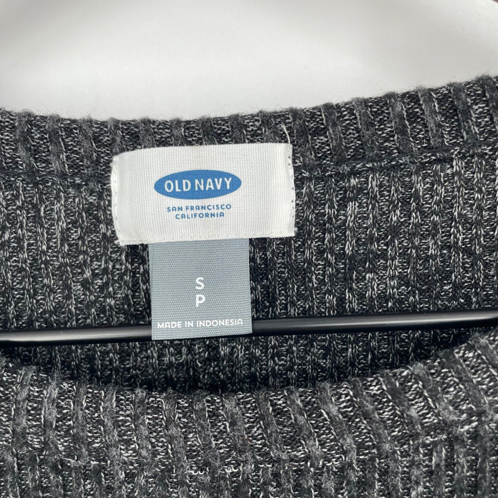 Old Navy Womens Gray Ribbed Long Sleeve Crew Neck Casual Top Size S