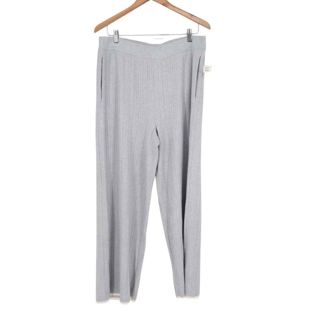 State of Day Intimates Pajama Pants Women Large Blue Blizzard Rib Knit Sleepwear
