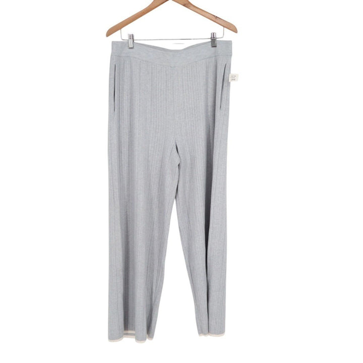 State of Day Intimates Pajama Pants Women Large Blue Blizzard Rib Knit Sleepwear