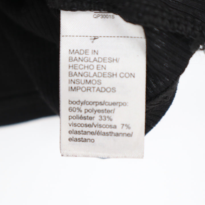 Calvin Klein Sleepwear Mens Large Black Ribbed Henley Long Sleeve Top