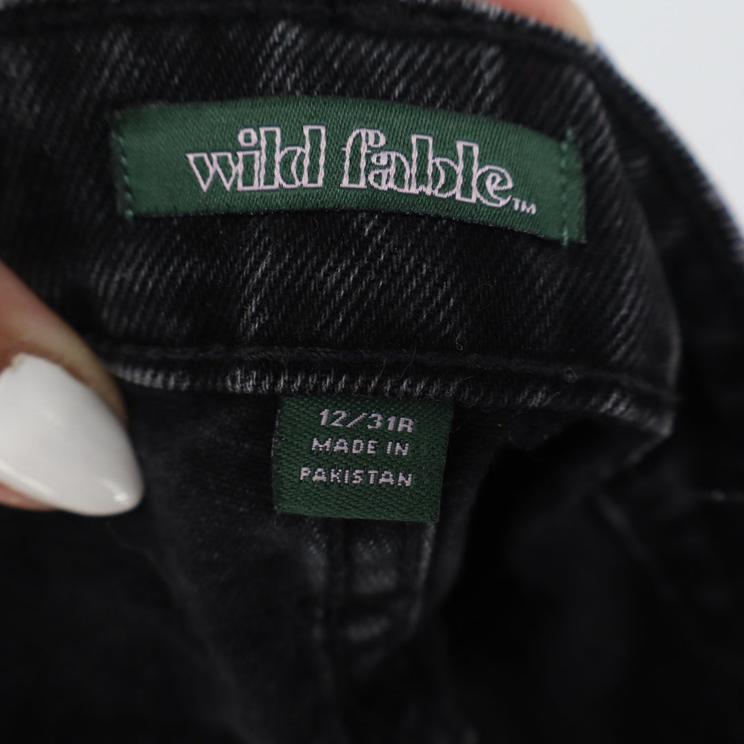Wild Fable Washed Black High Rise Cuffed Denim Shorts Womens 12/31R 100% Cotton