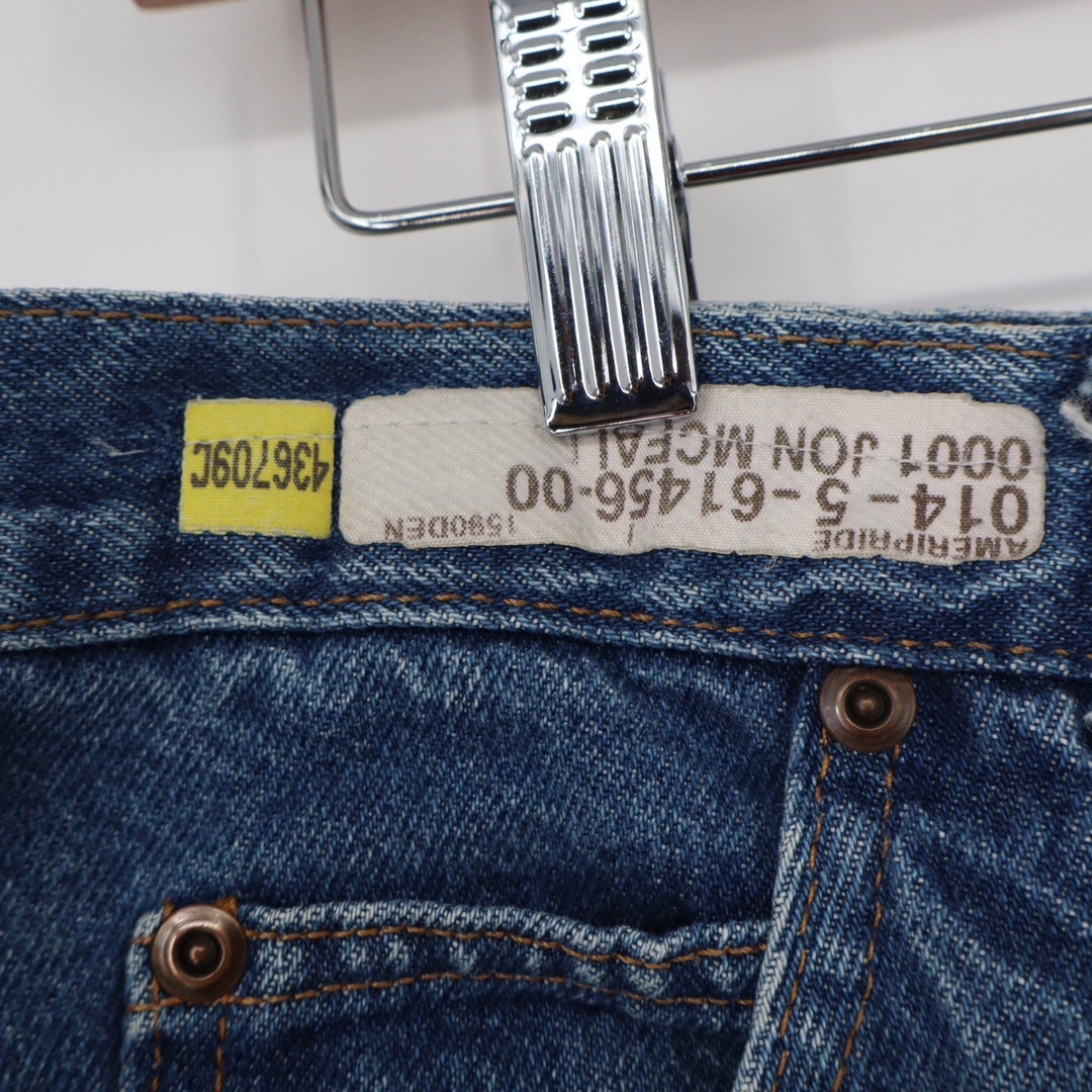 AmeriPride Services Mens Blue Workwear Denim Jeans Straight Leg 34x34