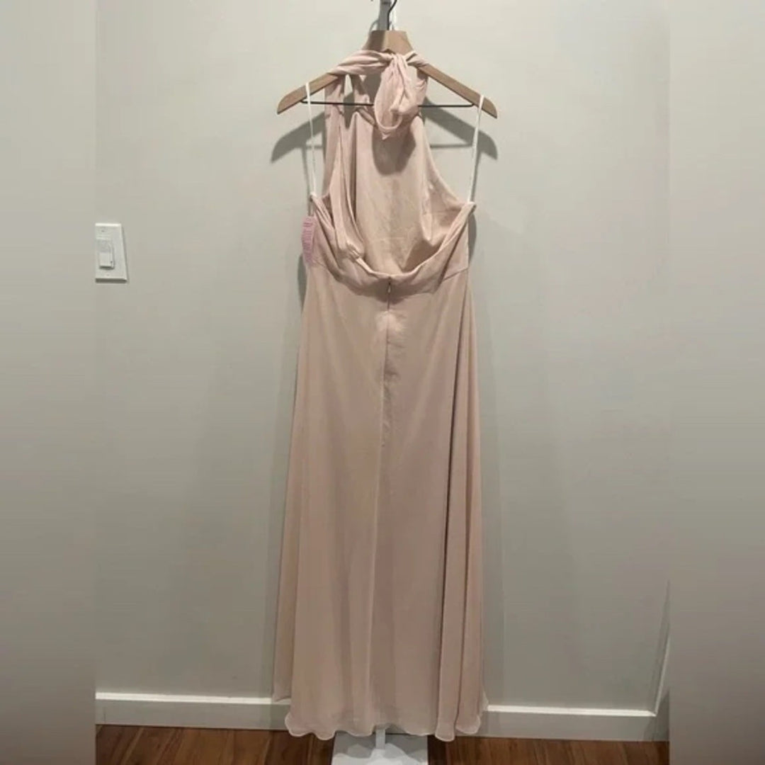 After Six High Neck Halter Backless Maxi Dress Size 8