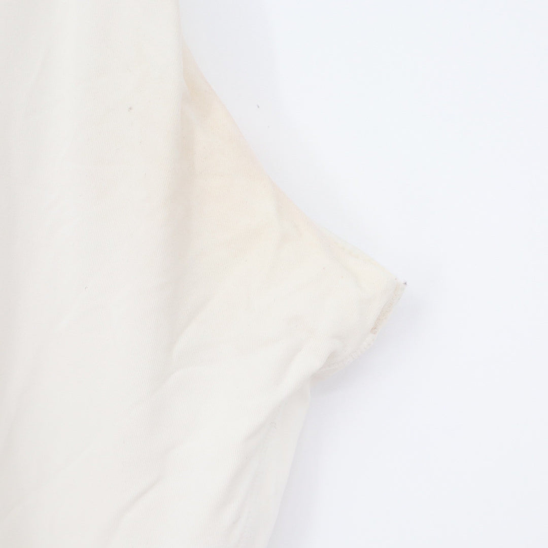 Pumiey Square Neck Tank Top Cream Off White Slim Fit Stretch Size L