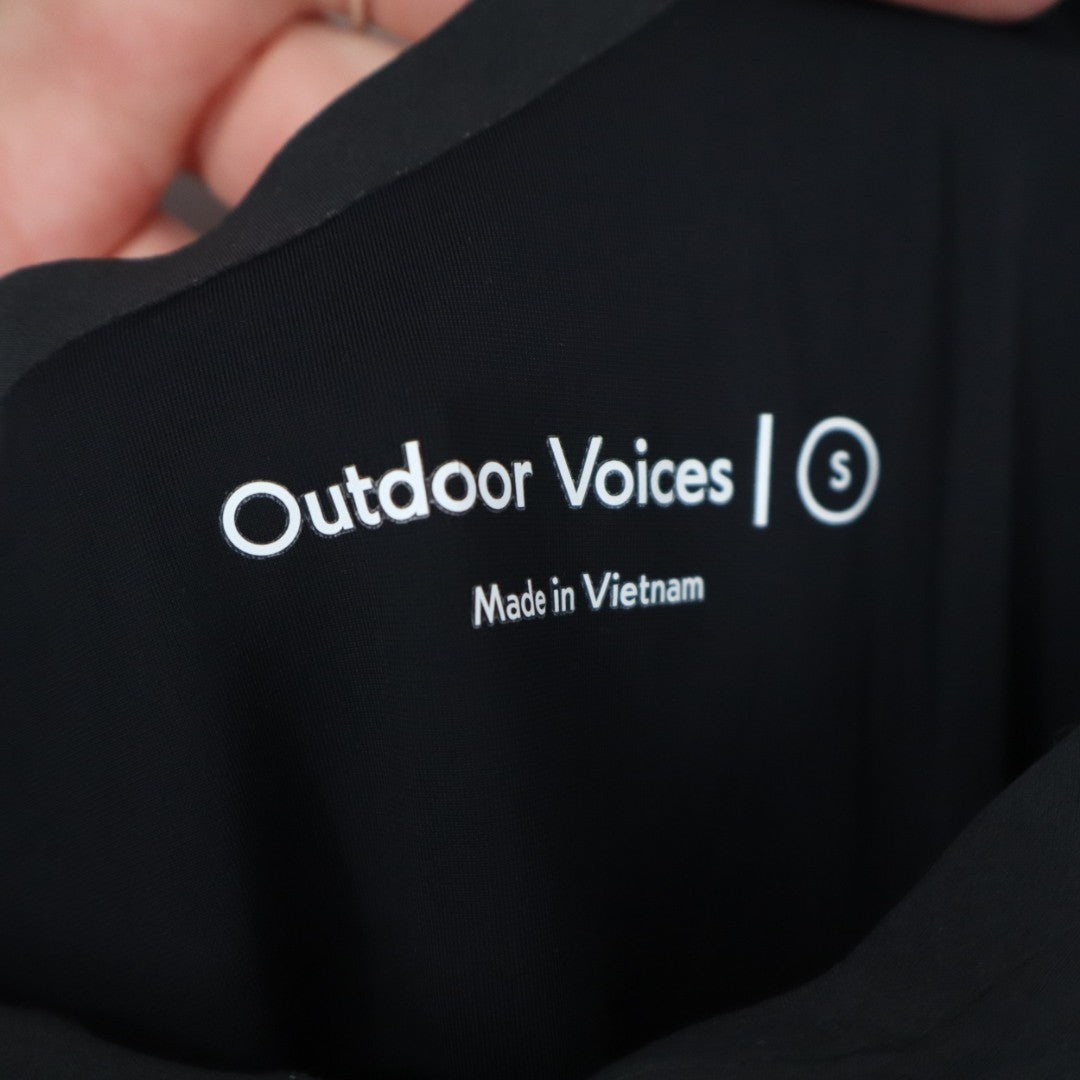 Outdoor Voices Tennis Dress Womens Small Black Racerback Stretch Built-In Shorts