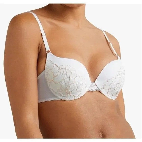 Maidenform Love the Lift Push Up Bra White Floral Lace Underwire DM9900 36C