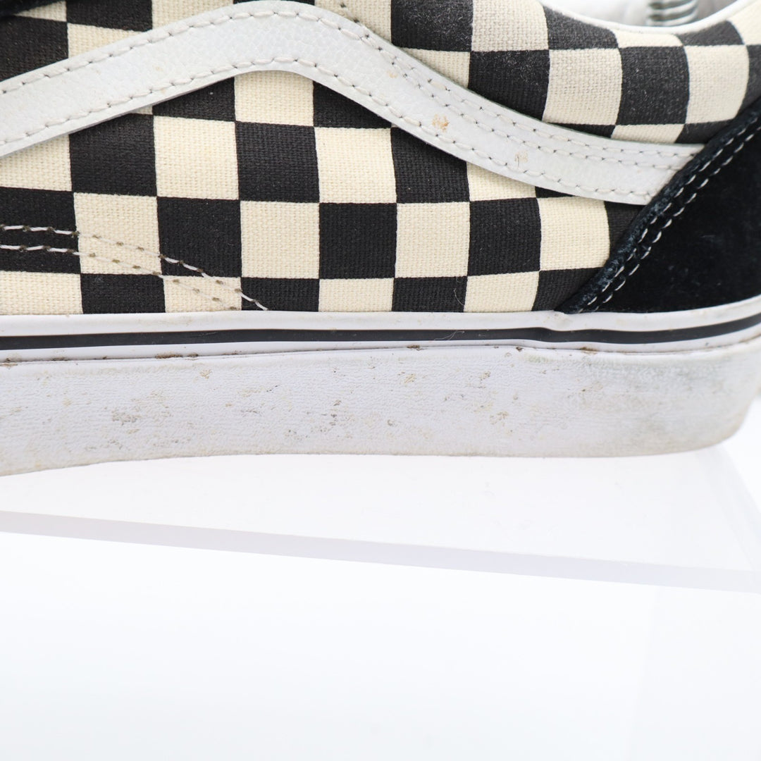 Vans Old Skool Sneakers Unisex M8/W9.5 Black White Check Round Toe Skate Shoes