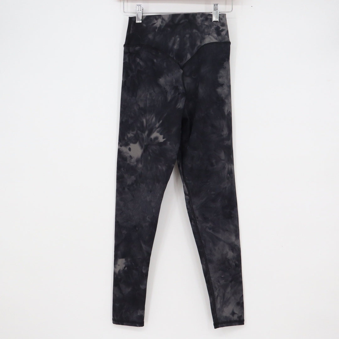 Kamo Fitness Ellyn Tie Dye High Waisted Leggings Black Grey Size Medium
