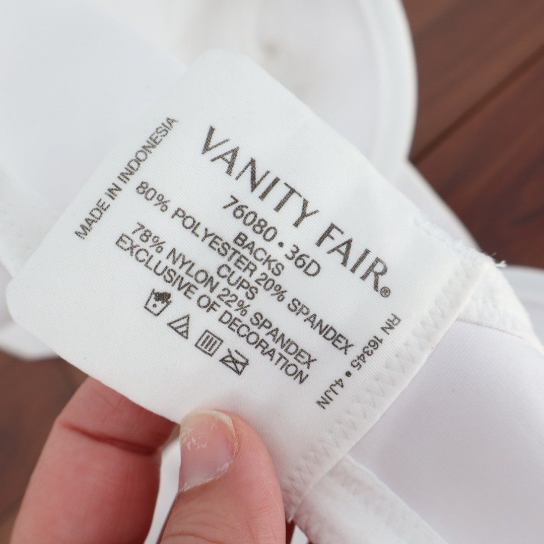 Vanity Fair Beauty Back Full Figure Underwire Bra White 36D 76080