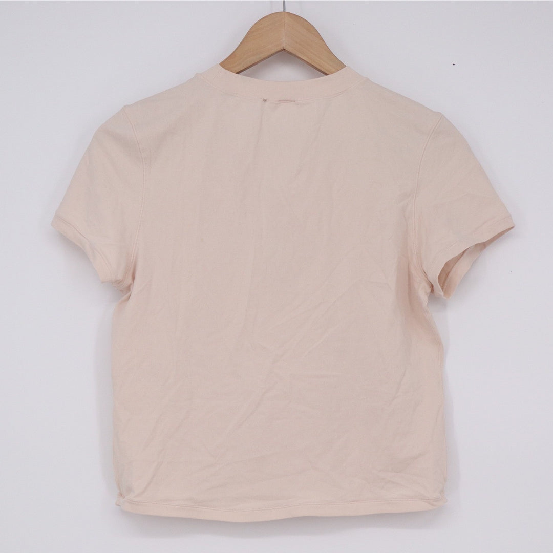 Yogalicious Airlite Melissa Crop Short Sleeve Tee Peach Apricot Large