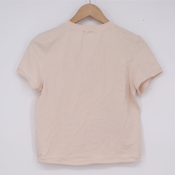 Yogalicious Airlite Melissa Crop Short Sleeve Tee Peach Apricot Large