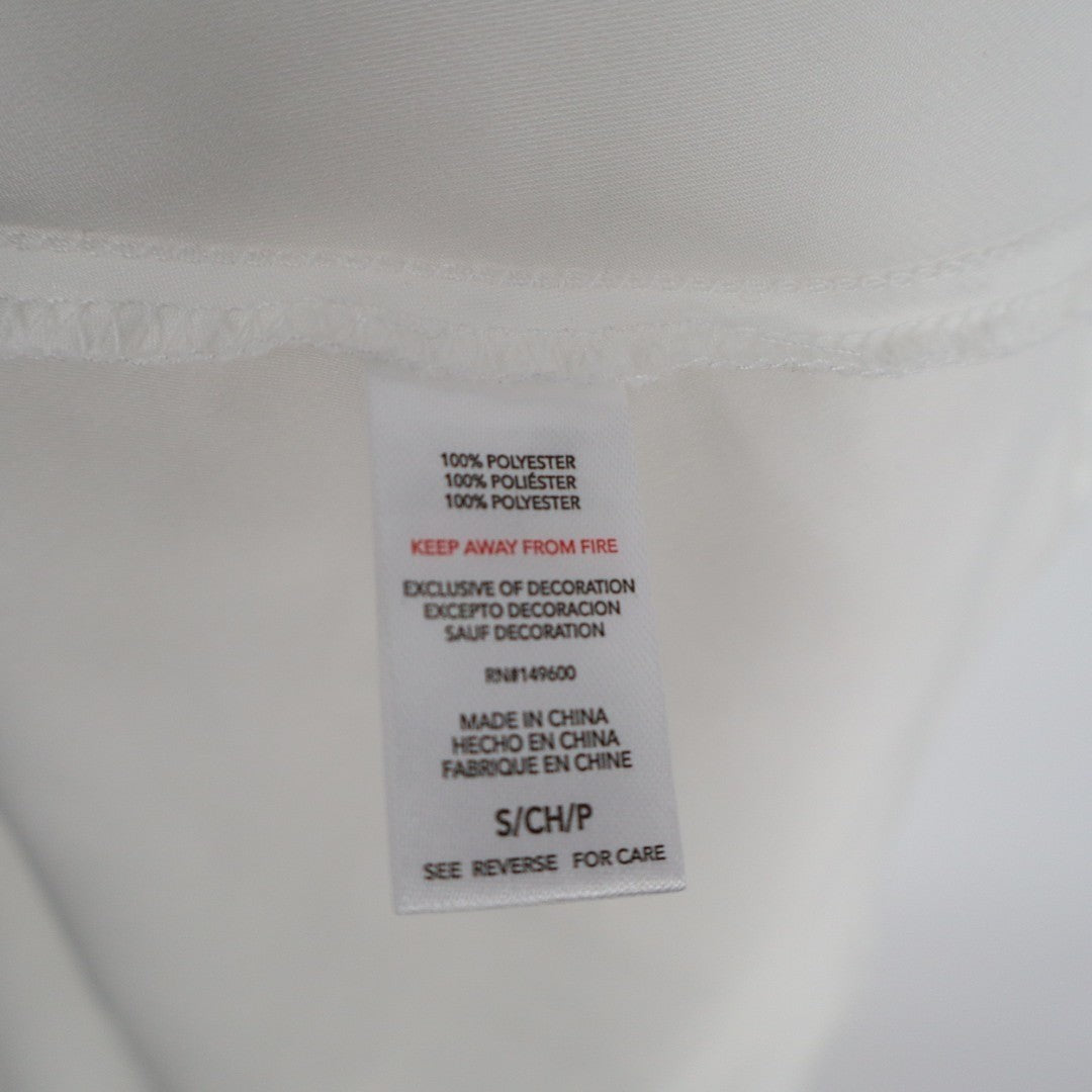 Flora By Flora Nikrooz Lingerie Nightgown Womens Small White Satin Venise Trim