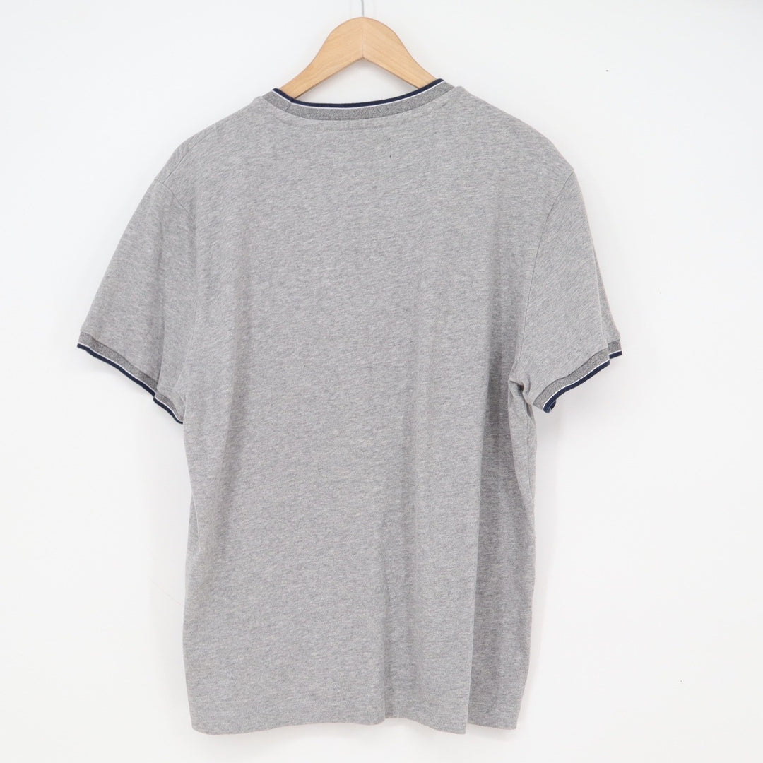 Original Penguin T-Shirt Mens XL Short Sleeve Gray Contrast Tipping Excellent