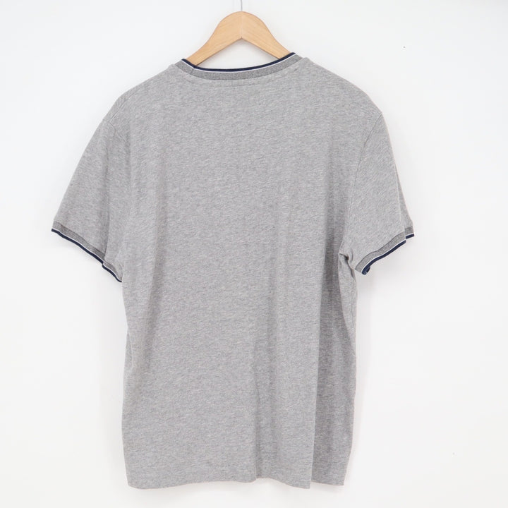 Original Penguin T-Shirt Mens XL Short Sleeve Gray Contrast Tipping Excellent