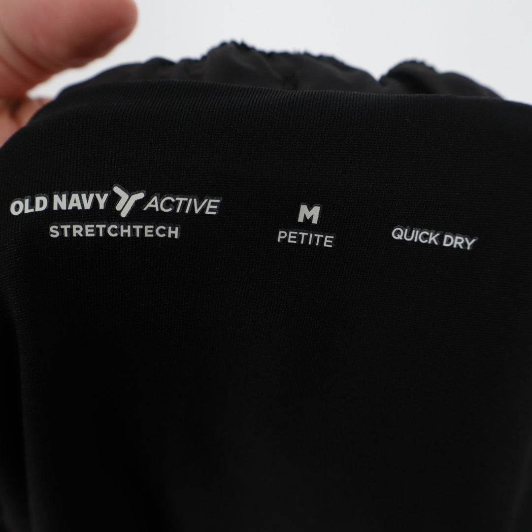 Old Navy Quick Dry Running Shorts Womens Medium Petite Black Stretchtech Active