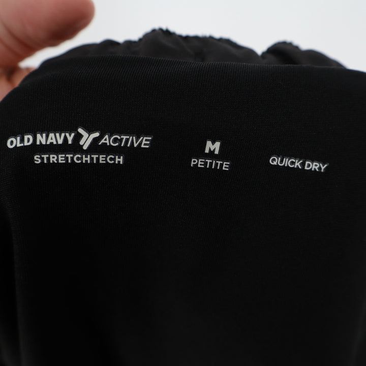 Old Navy Quick Dry Running Shorts Womens Medium Petite Black Stretchtech Active