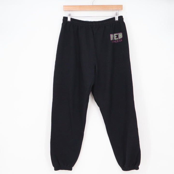 Gildan Sweatpants Unisex S Heavy Blend Black REB 11.NINE.2024 Graphic Excellent