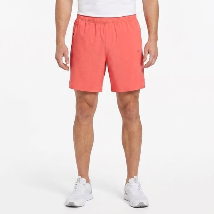 DSG Mens 8" Agility Short Cabana Coral Heather Orange Athletic L CKP9174CN