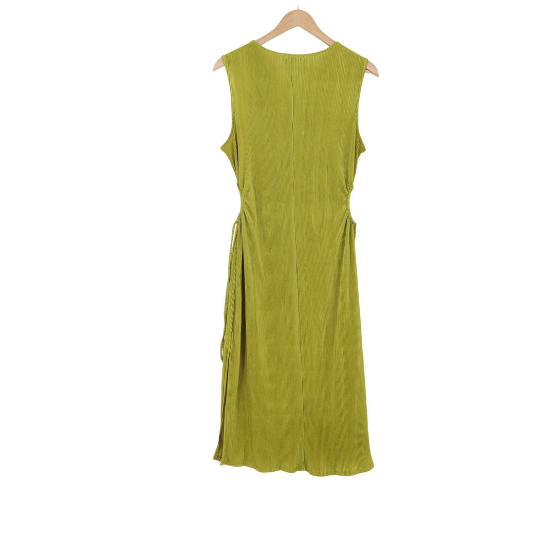 Mimi Chica Midi Dress Womens N/A Plisse Lime Green Side Cut Out Fair