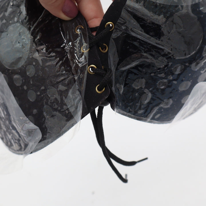 Black Adhesive Wing Strapless Bra Front Lace Up Drawstring Backless One Size